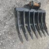 Brand New Strickland Excavator Root Rake, 42 inch wide, 45 mm pin size, fits 4 to 6 Ton heavy duty tines with teeth
